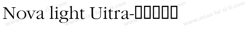 Nova light Uitra字体转换